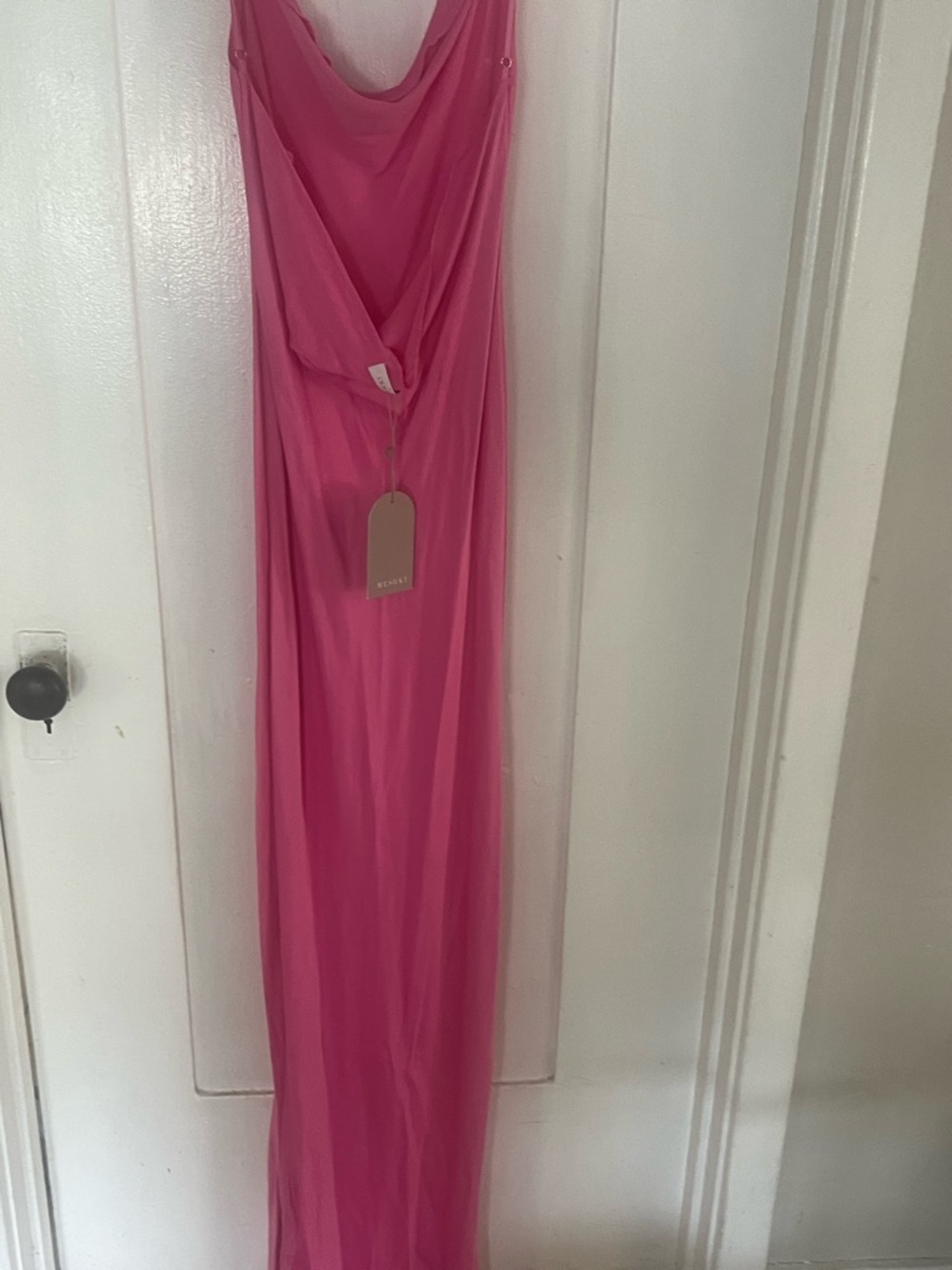 Meshki “Jade” style cowl neck backless maxi dress. SIZE MEDIUM. BRAND NEW W TAG. - Picture 6 of 7
